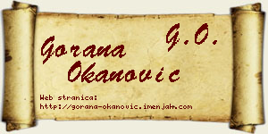 Gorana Okanović vizit kartica
